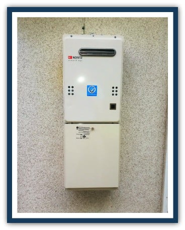 outdoor tankless water heater unit