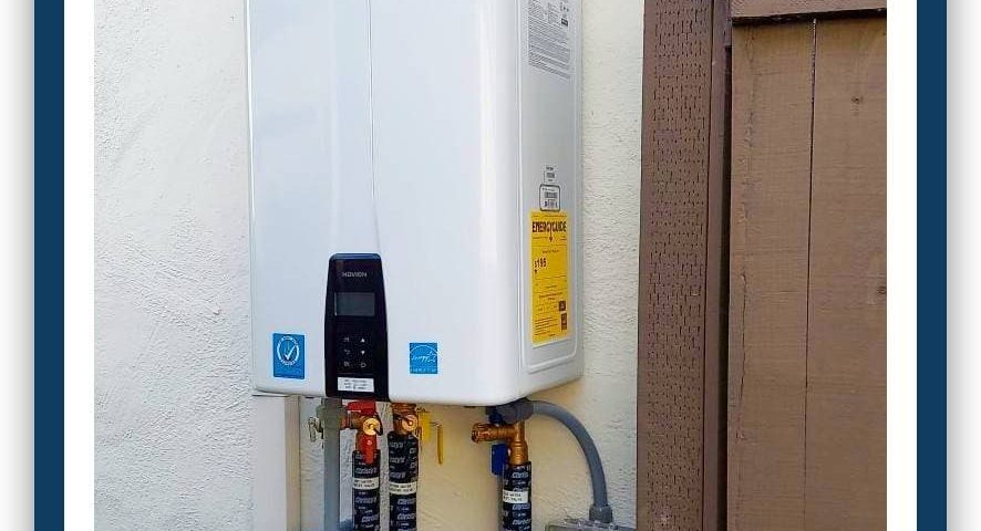 Show installation of Navien Tankless water heater Unit