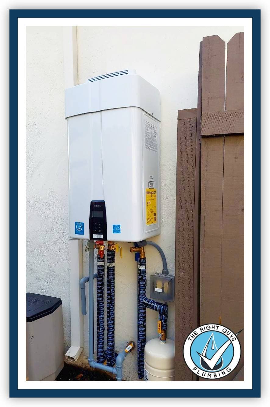 Show installation of Navien Tankless water heater Unit