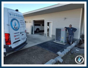 Air Source heat pump installation done by The Right Guys Plumbing