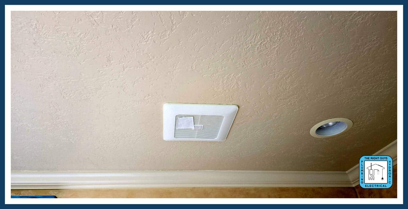 new installed bathroom exhaust fan